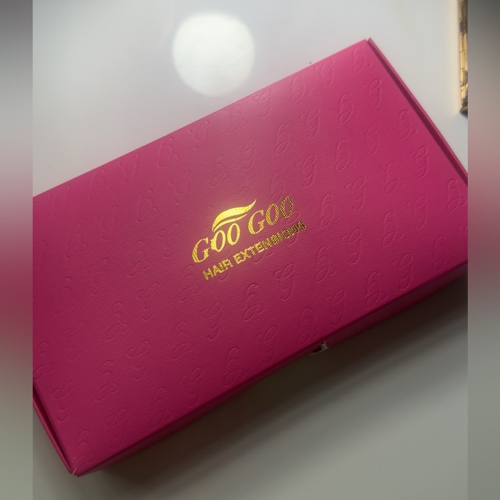 GOO GOO Bright Pink Hair Extensions Box